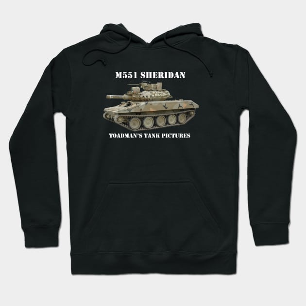M551 Sheridan wht_txt1 Hoodie by Toadman's Tank Pictures Shop